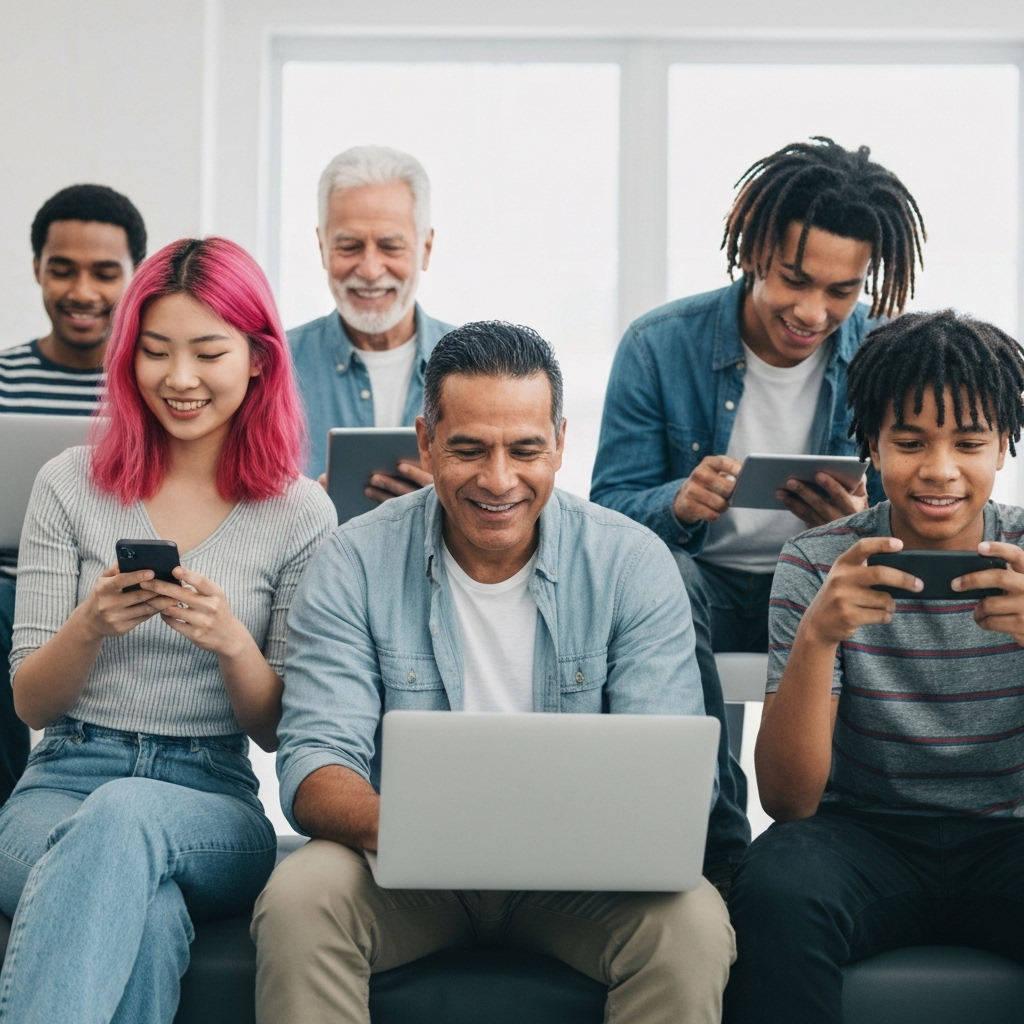 Different generations and their time wasting habits across technology